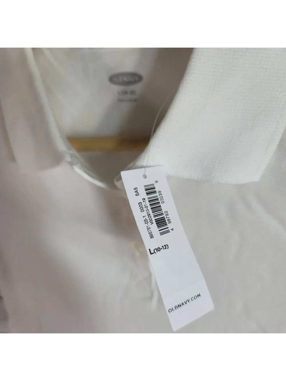 Old Navy School Uniform Girls Polo Top White Size 10 12 Large Short Sleeve NEW